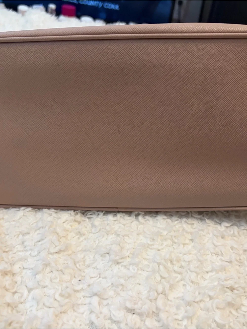 Prada Blush Pink Saffiano Leather Satchel with Gold Hardware